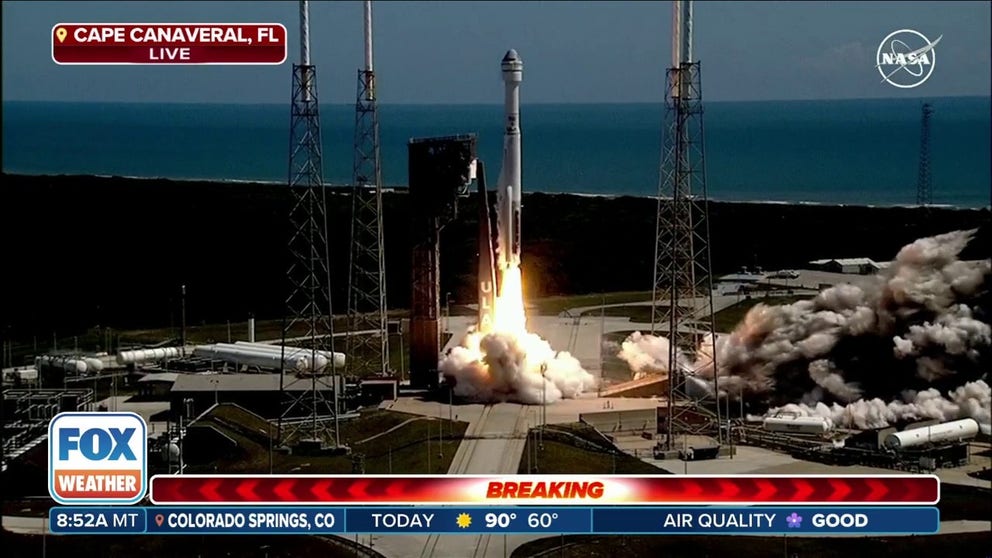 ULA's Atlas V rocket launched on Wednesday morning from Florida sending the first Boeing Starliner capsule with crew into orbit. NASA Astronauts Butch Wilmore and Suni Williams are conducting the crew flight test of Starliner and will spend about a week at the International Space Station. 